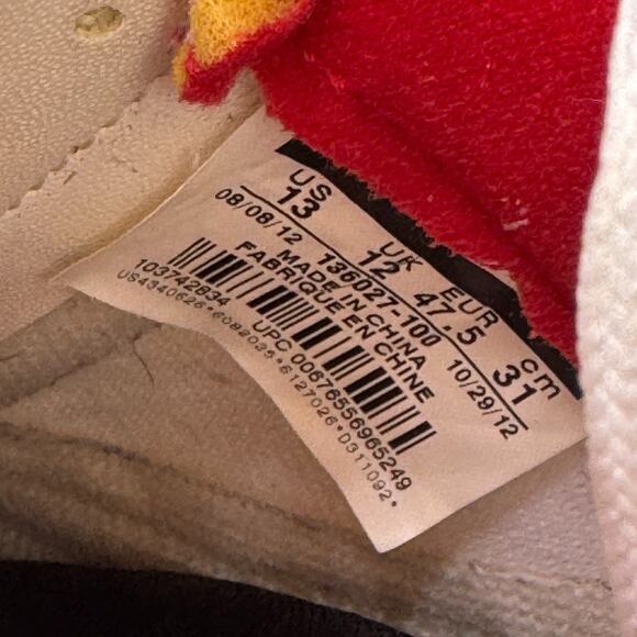 Air Jordan 5 Retro Fire Red Men's Size 13 Shoes Sneakers 136027-100 2013 Beaters - Picture 8 of 8